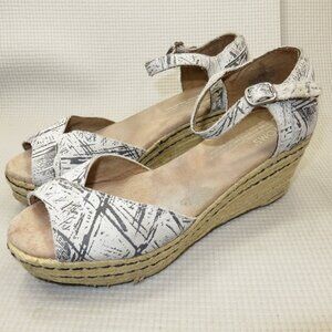 Toms Open Toe Ankle Strap Espadrille Wedges Sandals Shoes Women's Size 5.5